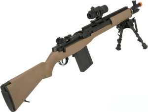 MATRIX СНАЙПЕРСЬКА ГВИНТІВКА M1A SOCOM 16 AEG WITH BIPOD TAN 34185