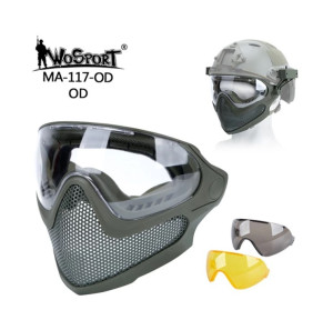 WOSPORT МАСКА ЗАХИСНА PILOT MASK OLIVE 33003