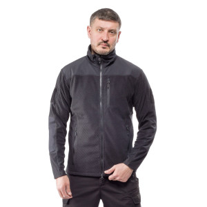 ALPINE CROWN MILITARY ФЛИСОВАЯ КОФТА GRENADE GRID FLEECE BLACK