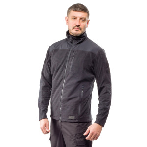 ALPINE CROWN MILITARY ФЛИСОВАЯ КОФТА GRENADE GRID FLEECE BLACK