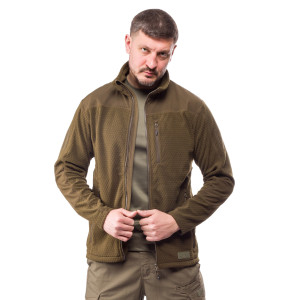 ALPINE CROWN MILITARY ФЛИСОВАЯ КОФТА GRENADE GRID FLEECE ARMY GREEN