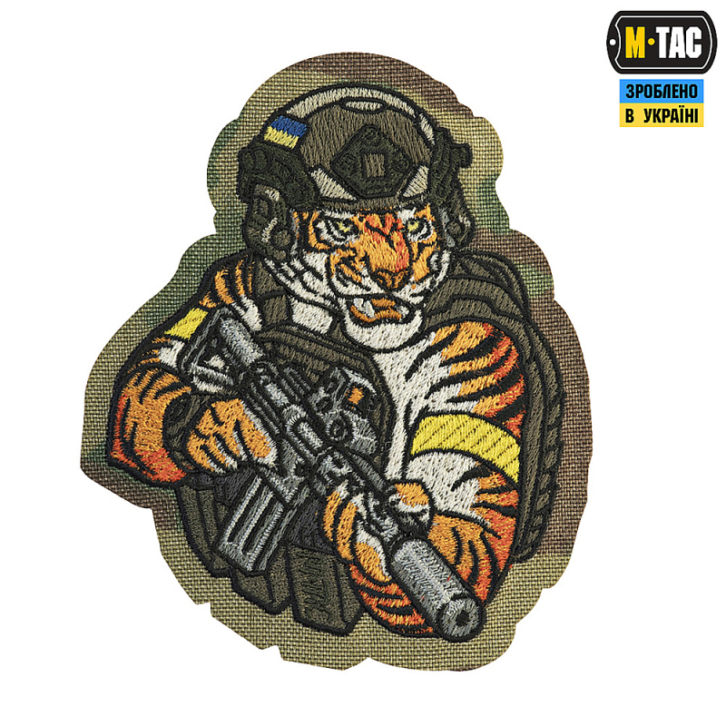 M-TAC НАШИВКА TIGER (ВИШИВКА) MULTICAM/RG/YELLOW