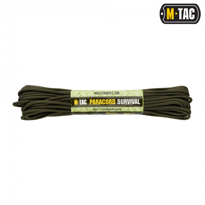 M-TAC ПАРАКОРД SURVIVAL OD GREEN 15М