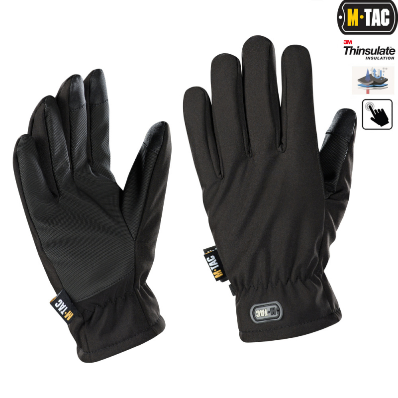 M-TAC РУКАВИЧКИ SOFT SHELL THINSULATE BLACK