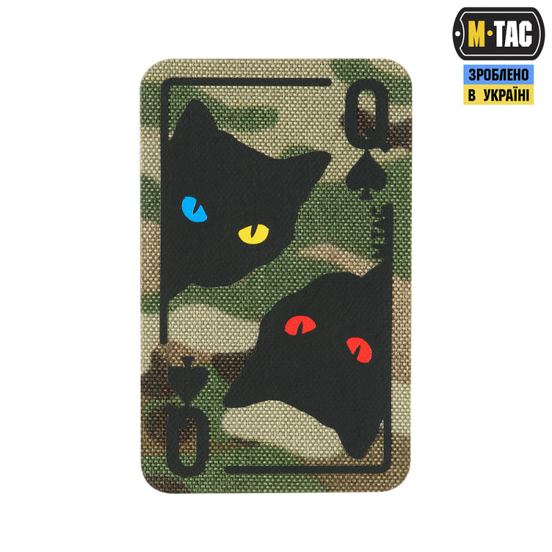 M-TAC НАШИВКА QUEEN OF SPADES MULTICAM/BLACK