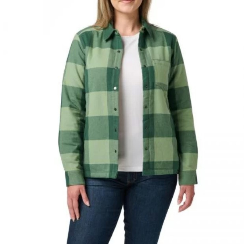 5.11 TACTICAL РУБАШКА ЖЕНСКАЯ LOUISE SHIRT JACKET OLIVE 38085-1042