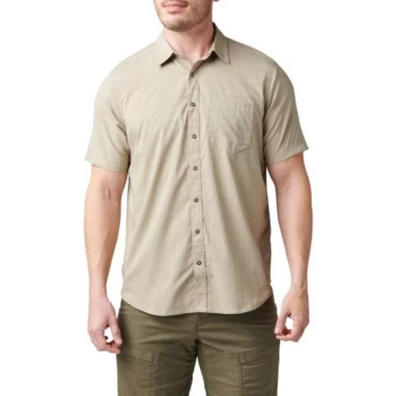 5.11 РУБАШКА ТАКТИЧЕСКАЯ AERIAL SHORT SLEEVE SHIRT KHAKI 71378-055
