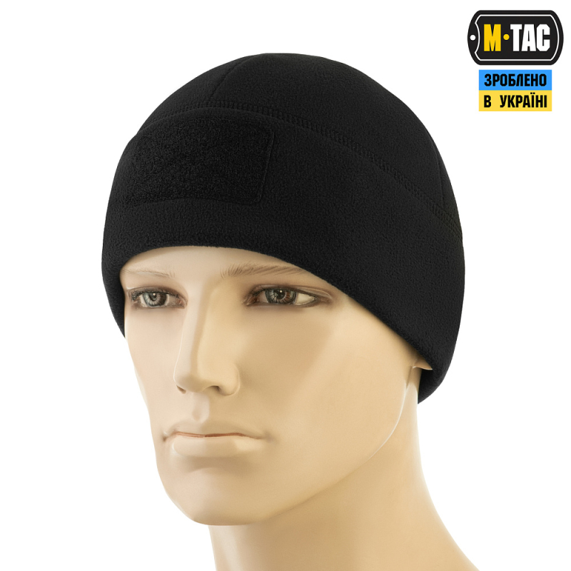 M-TAC ШАПКА WATCH CAP ELITE ФЛІС (320Г/М2) З ЛИПУЧКОЮ BLACK