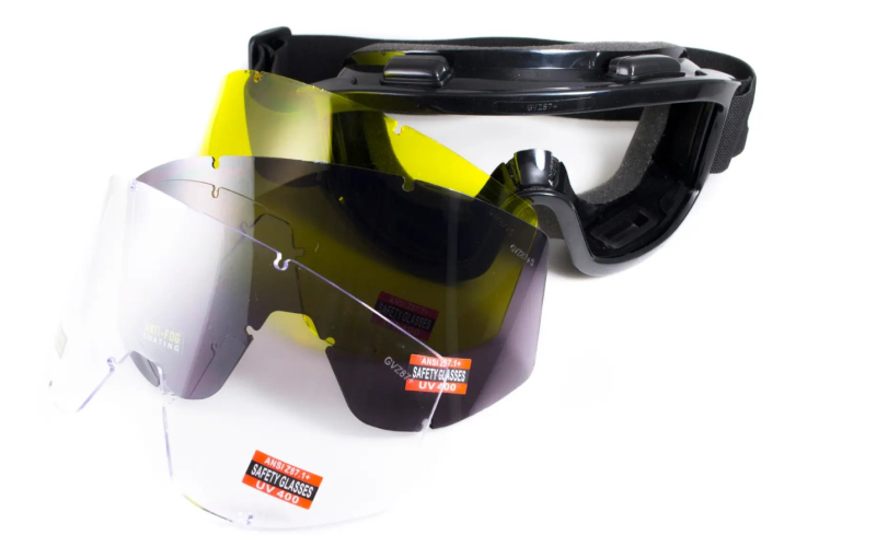 GLOBAL VISION ОЧКИ ЗАЩИТНЫЕ WIND-SHIELD 3 LENS KIT ANTI-FOG GV-WIND3-KIT1