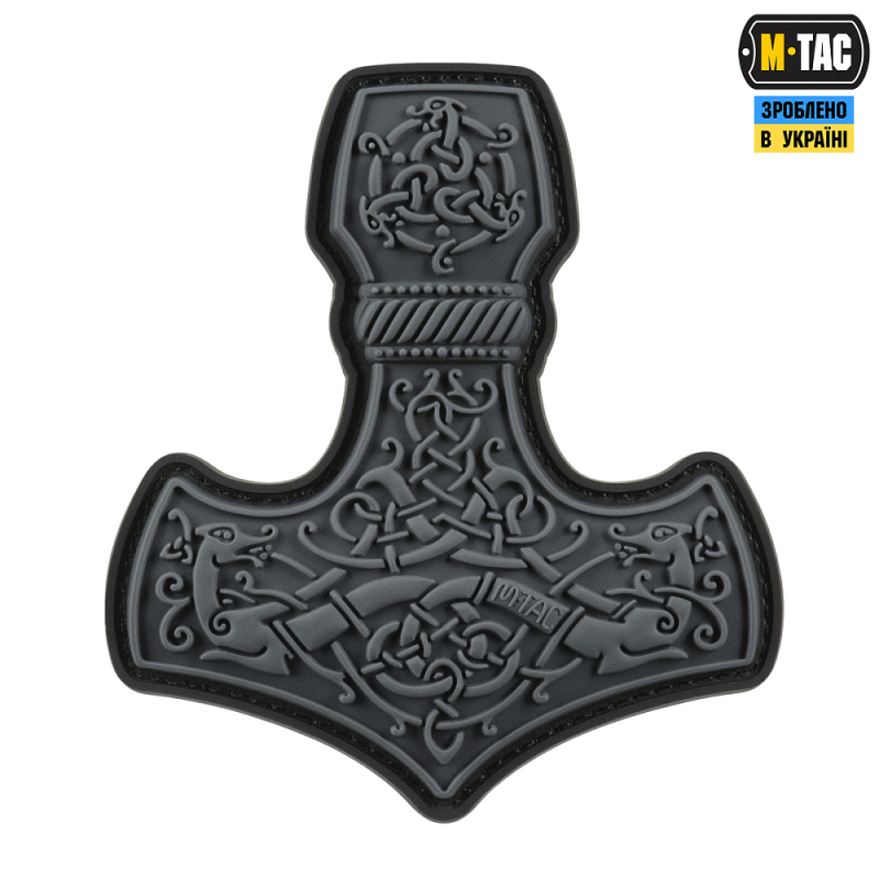 M-TAC НАШИВКА MJÖLNIR LARGE PVC GREY