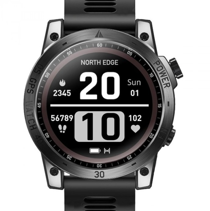 NORTH EDGE УМНЫЕ ЧАСЫ CROSSFIT GPS С КОМПАСОМ BLACK 29497