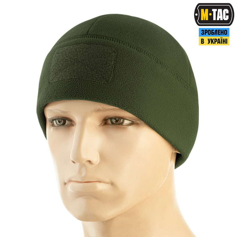 M-TAC ШАПКА WATCH CAP ELITE ФЛИС (320Г/М2) С ЛИПУЧКОЙ ARMY OLIVE