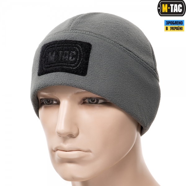 M-TAC ШАПКА WATCH CAP ФЛИС/СЕТКА С ЛОГОТИПОМ WINDBLOCK 380 GREY