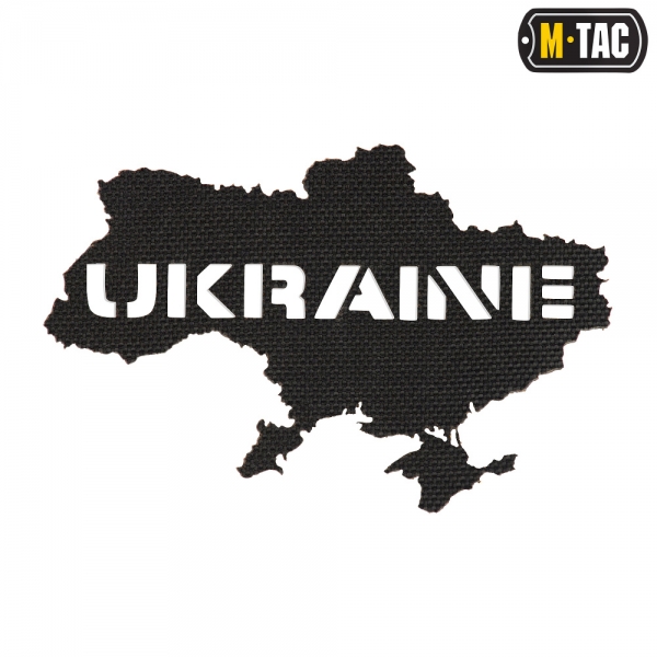 M-TAC НАШИВКА UKRAINE (КОНТУР) СКРІЗНА LASER CUT BLACK