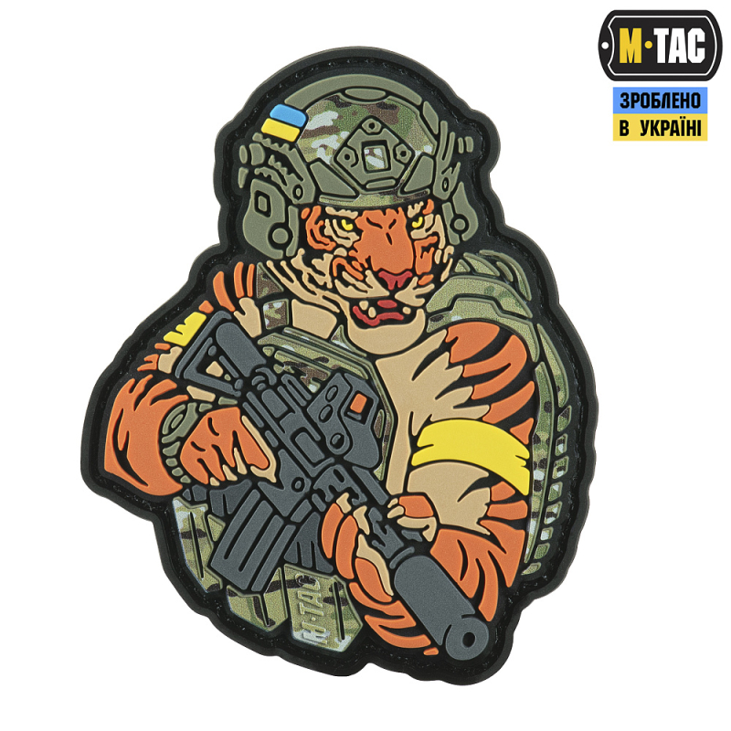 M-TAC НАШИВКА ТИГР ЖОВТИЙ СКОТЧ PVC MC