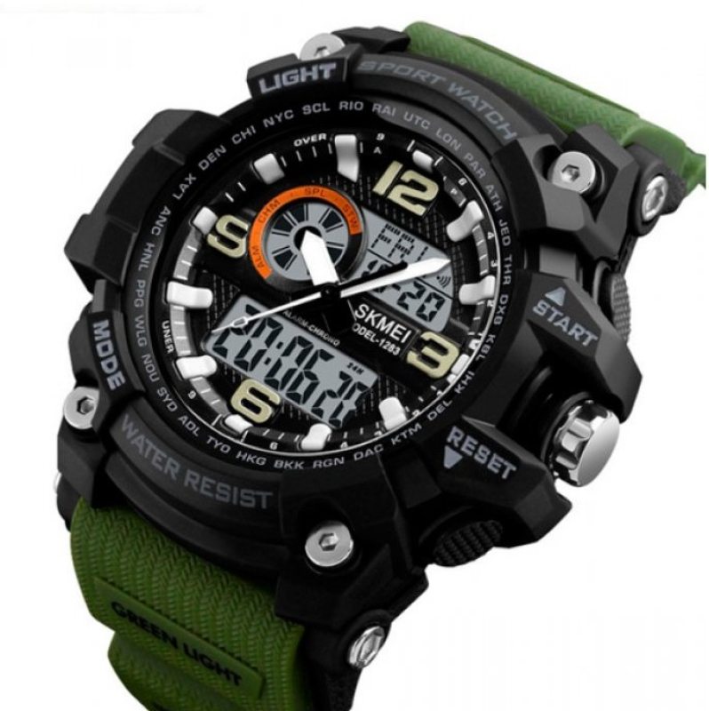 SKMEI ЧАСЫ ТАКТИЧЕСКИЕ BLACK/OLIVE 24773