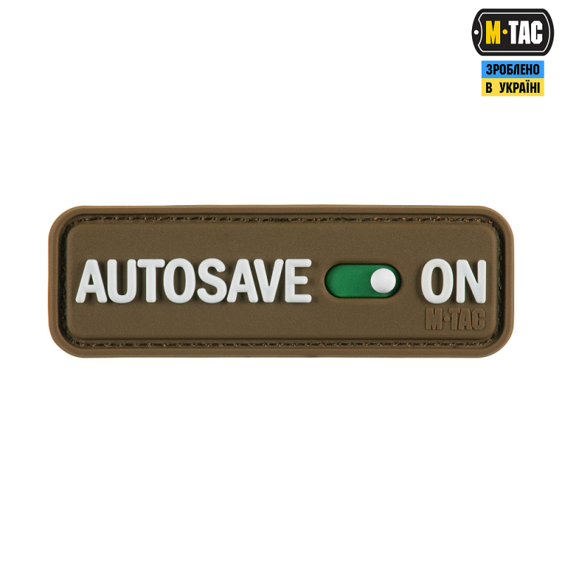 M-TAC НАШИВКА AUTOSAVE PVC COYOTE