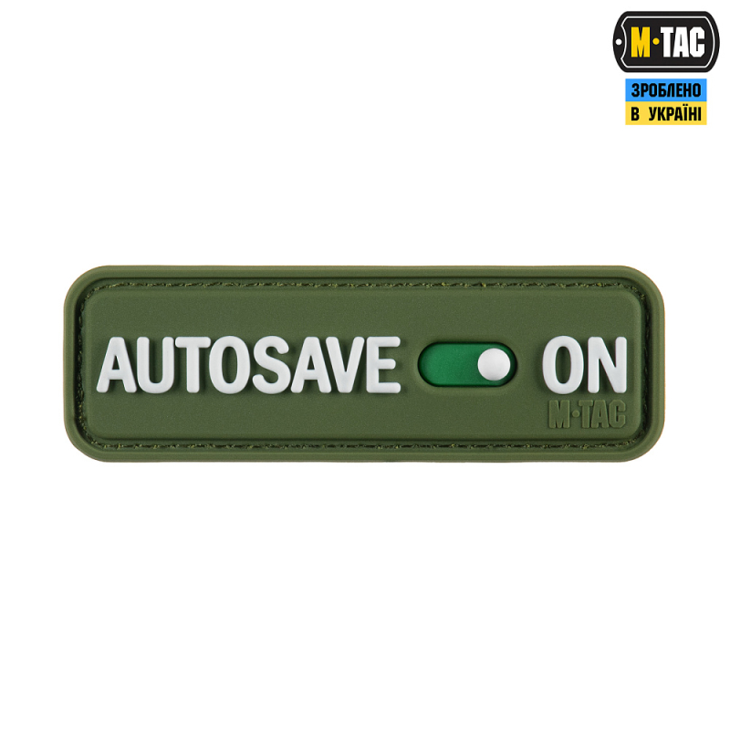M-TAC НАШИВКА AUTOSAVE PVC OLIVE