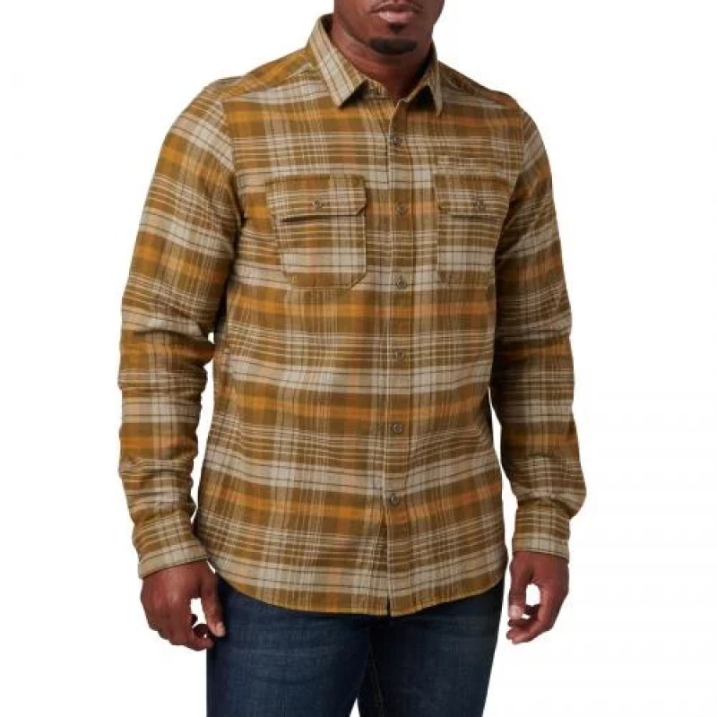 5.11 СОРОЧКА LESTER FLANNEL PLAID LONG SLEEVE SHIRT FIELD GREEN PLAID 72532-949