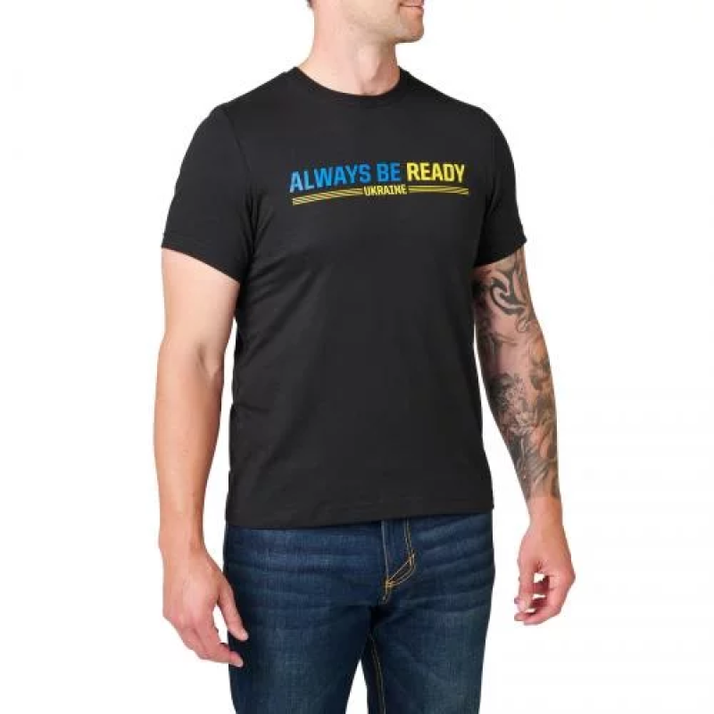 5.11 ФУТБОЛКА З ПРИНТОМ ALWAYS BE READY UKRAINE BLACK 76346UA-019