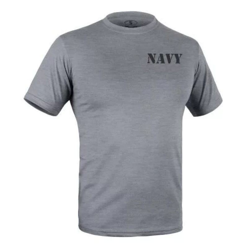 P1G-TAC ФУТБОЛКА З ПРИНТОМ NAVY LOGO GREY MELANGE UA281-29891-GM-NVL