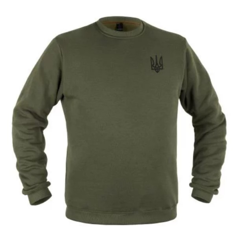 P1G-TAC СВІТШОТ ЗИМОВИЙ ТРИЗУБ LOGO OLIVE UA281-29911-OD-TRL