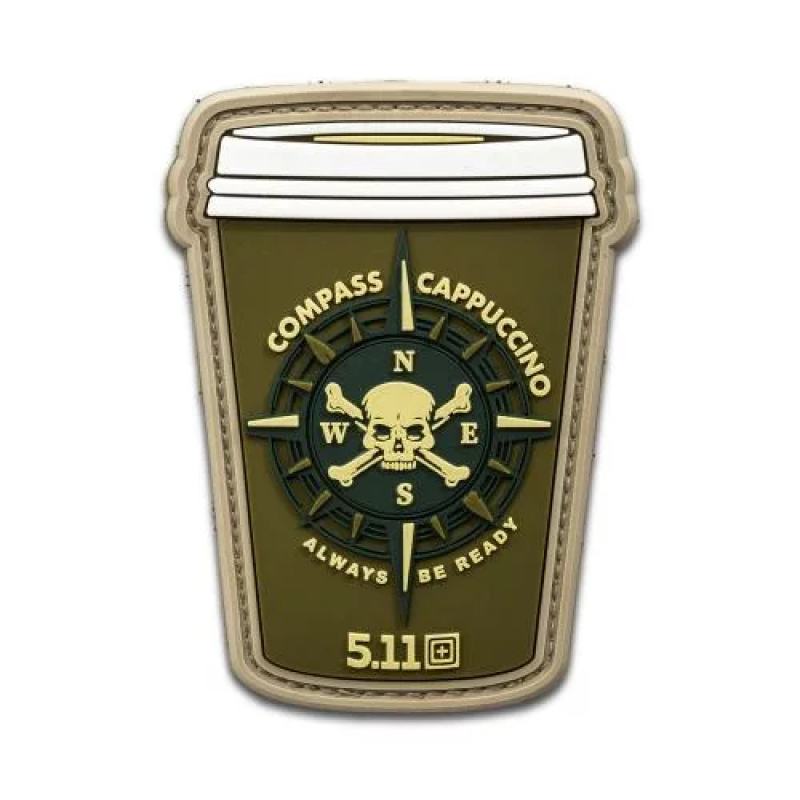 5.11 НАШИВКА COMPASS CAPPUCCINO PATCH MILITARY GREEN 92435-225
