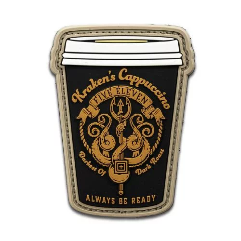 5.11 НАШИВКА KRAKEN CAPPUCCINO PATCH BLACK 92433-019