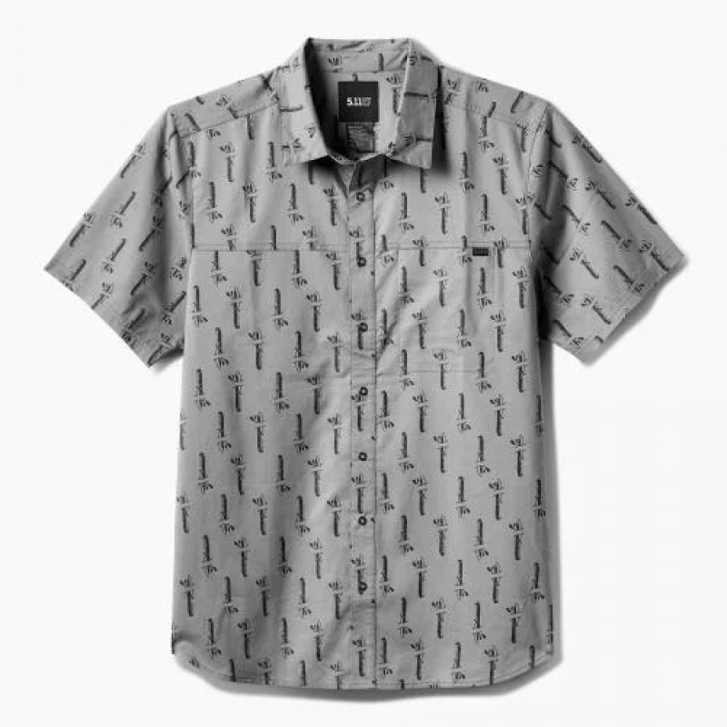 5.11 СОРОЧКА ТАКТИЧНА WYATT PRINT SHORT SLEEVE SHIRT STORM KNIFE 71231-1233