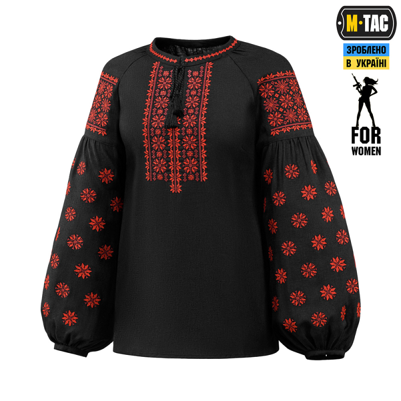 M-TAC ВИШИВАНКА ЖІНОЧА 100% ЛЬОН ЧОРНА