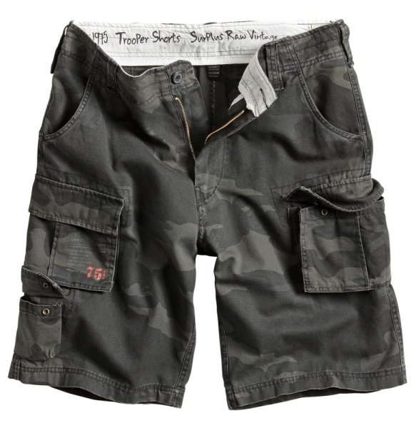 SURPLUS ШОРТЫ TROOPER BLACK CAMO 07-5600-42