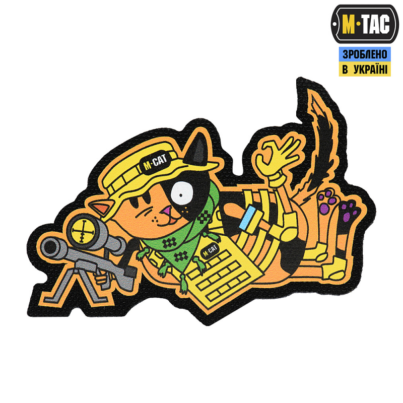 M-TAC НАШИВКА ЗГРАЯ M-CAT КІТ №5 BLACK