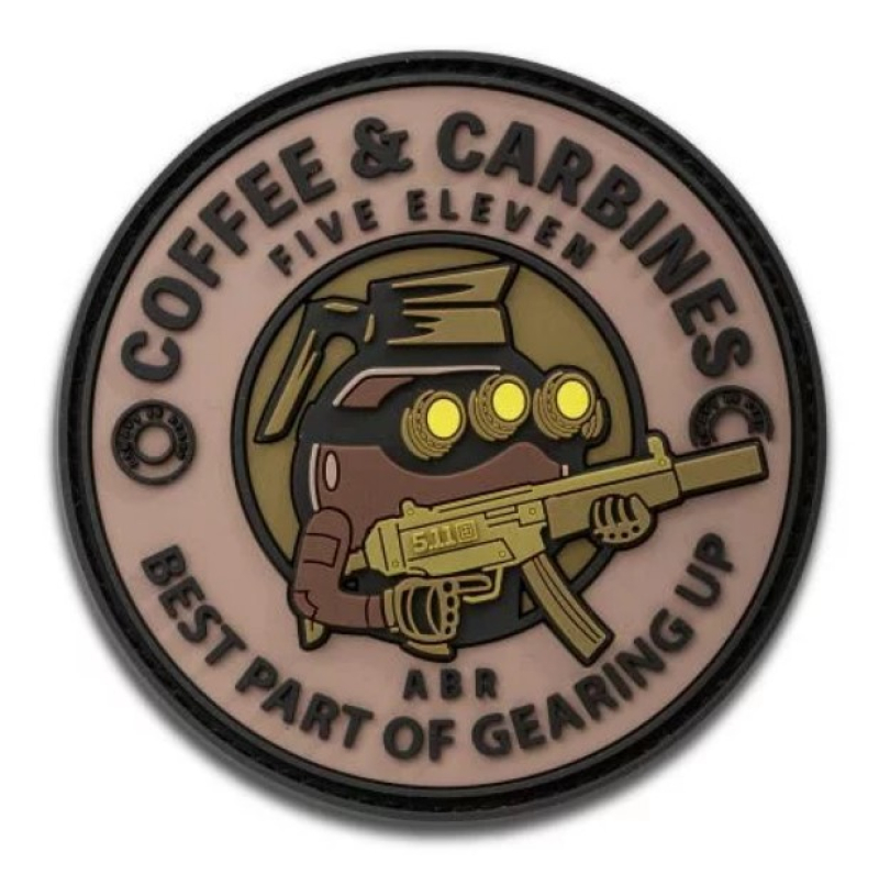 5.11 НАШИВКА COFFEE & CARBINES PATCH 92499AAT-956