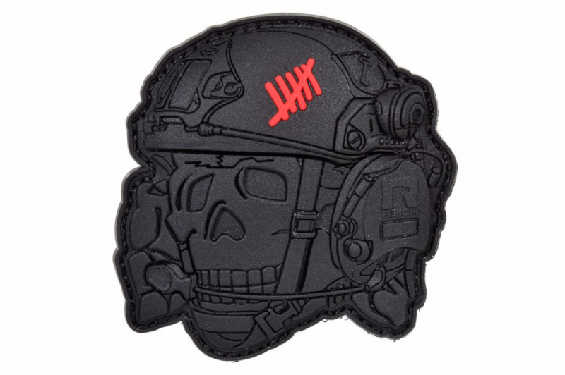 R3ICH НАШИВКА OPERATOR SKULL 3D BLACK