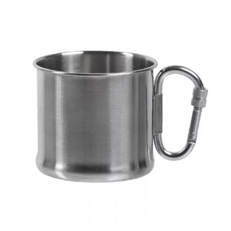 MIL-TEC КРУЖКА НЕРЖАВЕЮЩАЯ STAINLESS STEEL KARABINER CUP 500 ML STEEL 14607900
