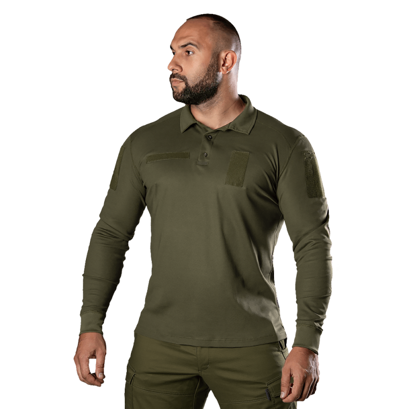 CAMO-TEC ПОЛО ARMY ID LONG COOLPASS PIQUE LT OLIVE 8291