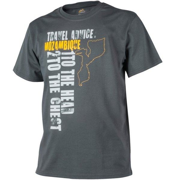 HELIKON-TEX ФУТБОЛКА TRAVEL ADVICE: MOZAMBIQUE SHADOW GREY H3201-35