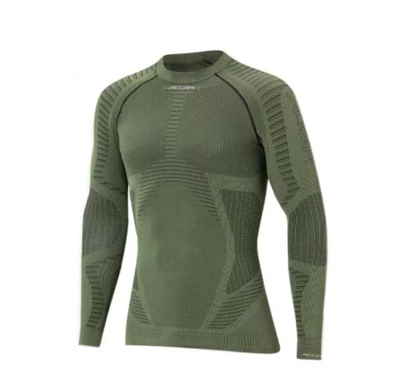 ACCAPI ТЕРМОРЕГЛАН ERGOWOOL MEN'S LONG SLEEVE SHIRT MILITARY GREEN/BLACK ACCXA801.1799