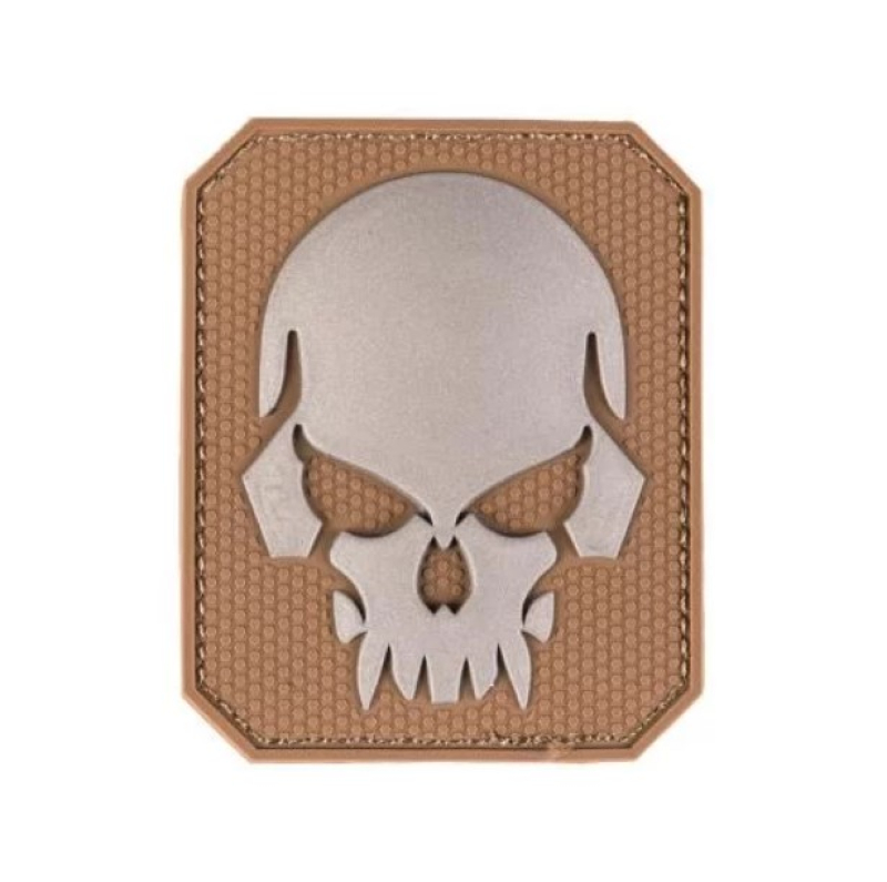 MIL-TEC НАШИВКА SKULL PATCH PVC 3D LARGE COYOTE 16832119
