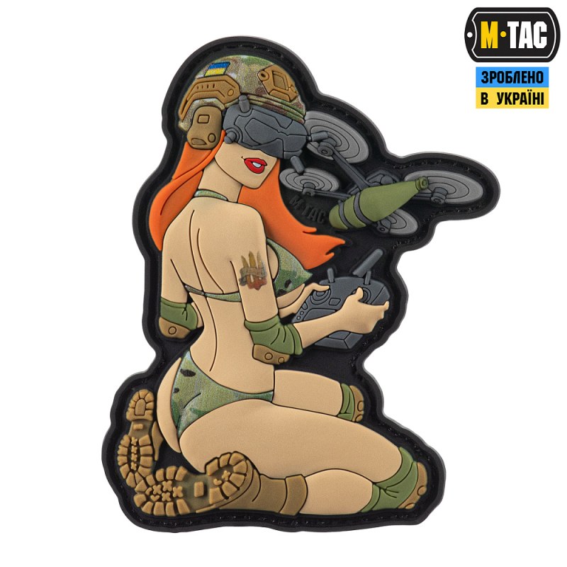 M-TAC НАШИВКА TACTICAL GIRL №6 PVC REDHEAD/MC V2