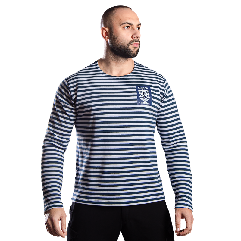 CAMO-TEC ЛОНГСЛИВ BAVOVNA WHITE BLUE 8756