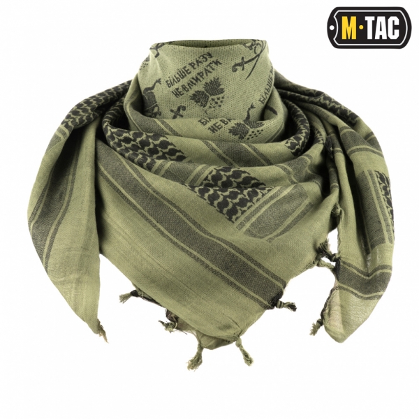 M-TAC ШАРФ ШЕМАГ БІЛЬШЕ РАЗУ НЕ ВМИРАТИ OLIVE/BLACK