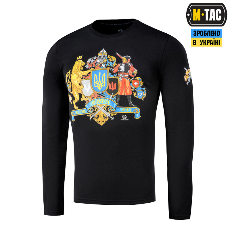 M-TAC ФУТБОЛКА УКРАЇНА ПОНАД УСЕ! ДОВГИЙ РУКАВ BLACK