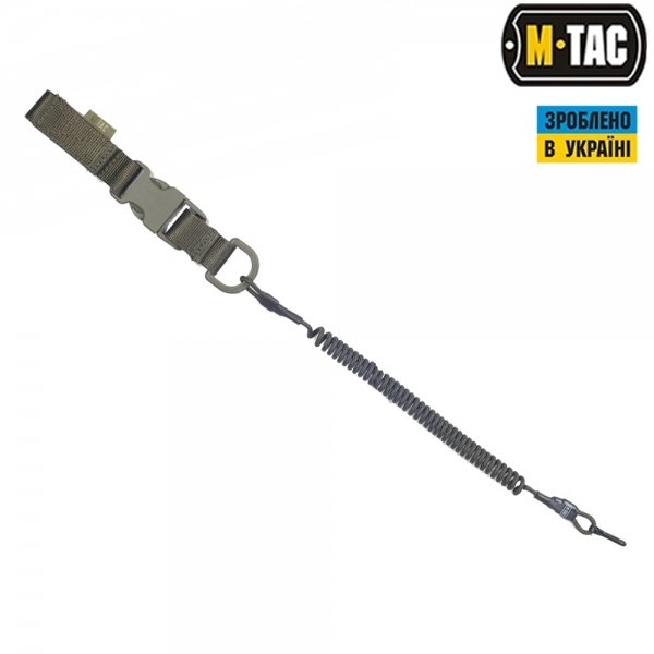 M-TAC ШНУР СТРАХОВОЧНЫЙ MEDIUM ПОД КАРАБИН С D-КОЛЬЦОМ И ФАСТЕКСОМ ОЛИВА