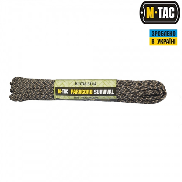 M-TAC ПАРАКОРД SURVIVAL TIGER STRIPE 15М