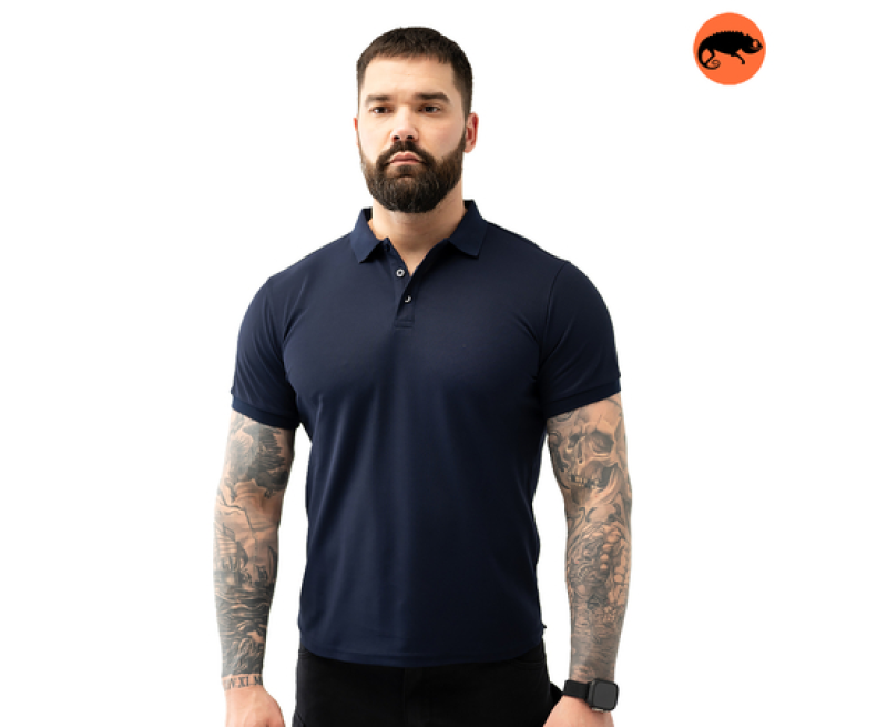 CHAMELEON POLO SHIRT CASUAL DARK BLUE MW 8818-2