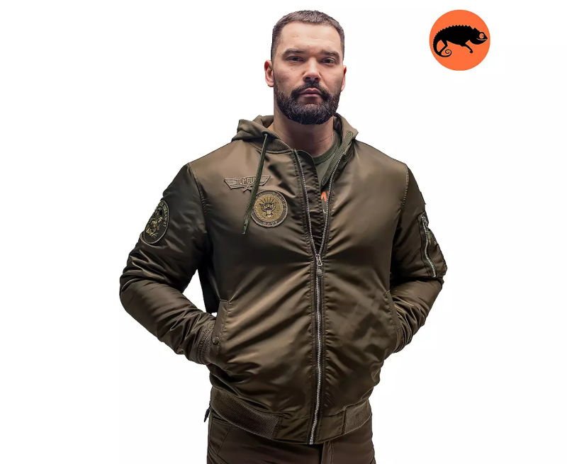 CHAMELEON КУРТКА MA-1 HOODED LIGHT OLIVE 0780-01