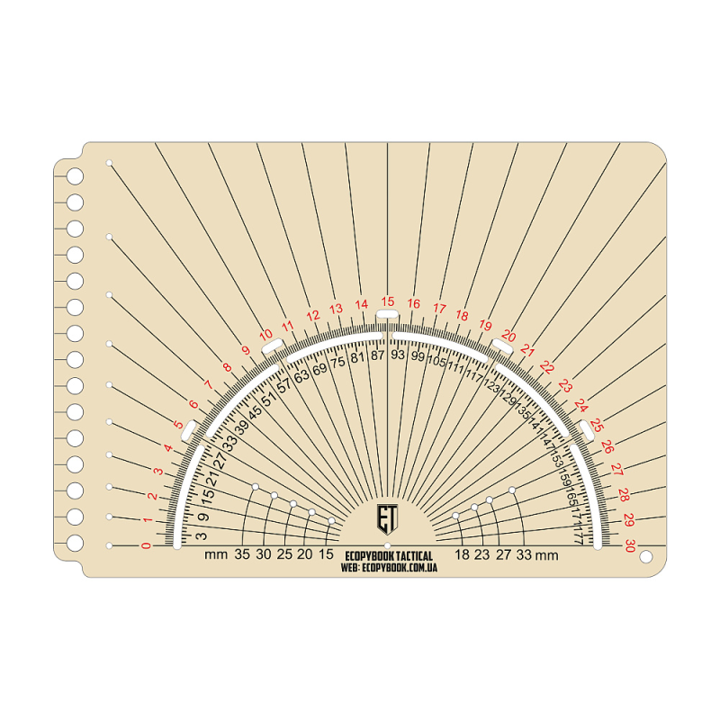 ECOPYBOOK TACTICAL ЛІНІЙКА PROTRACTOR