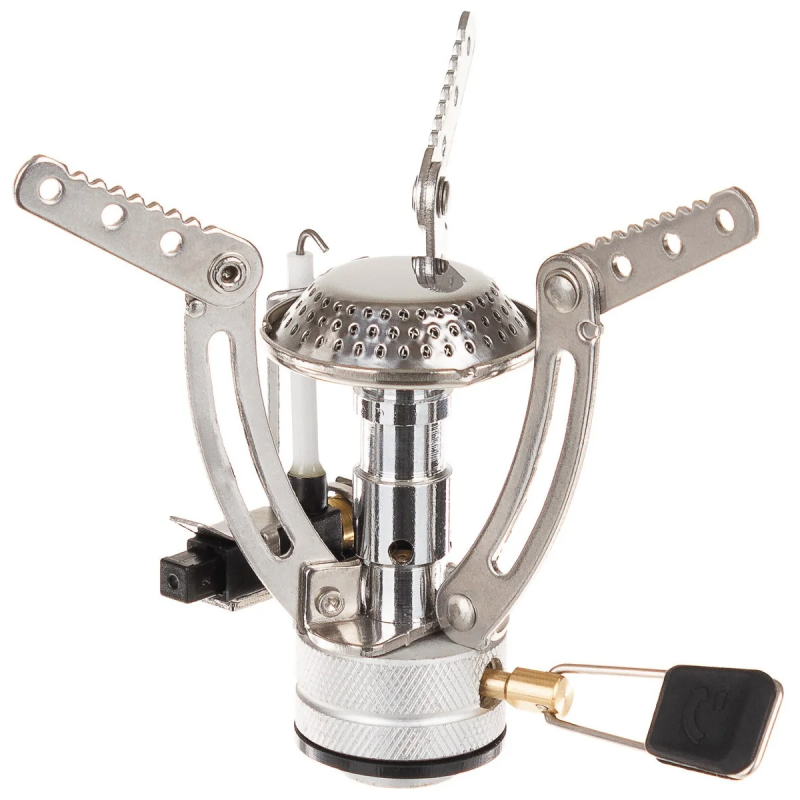 FOX OUTDOOR ГОРЕЛКА ДЛЯ ГАЗОВЫХ БАЛЛОНОВ СКЛАДНАЯ СЕРЕБРИСТАЯ 33733