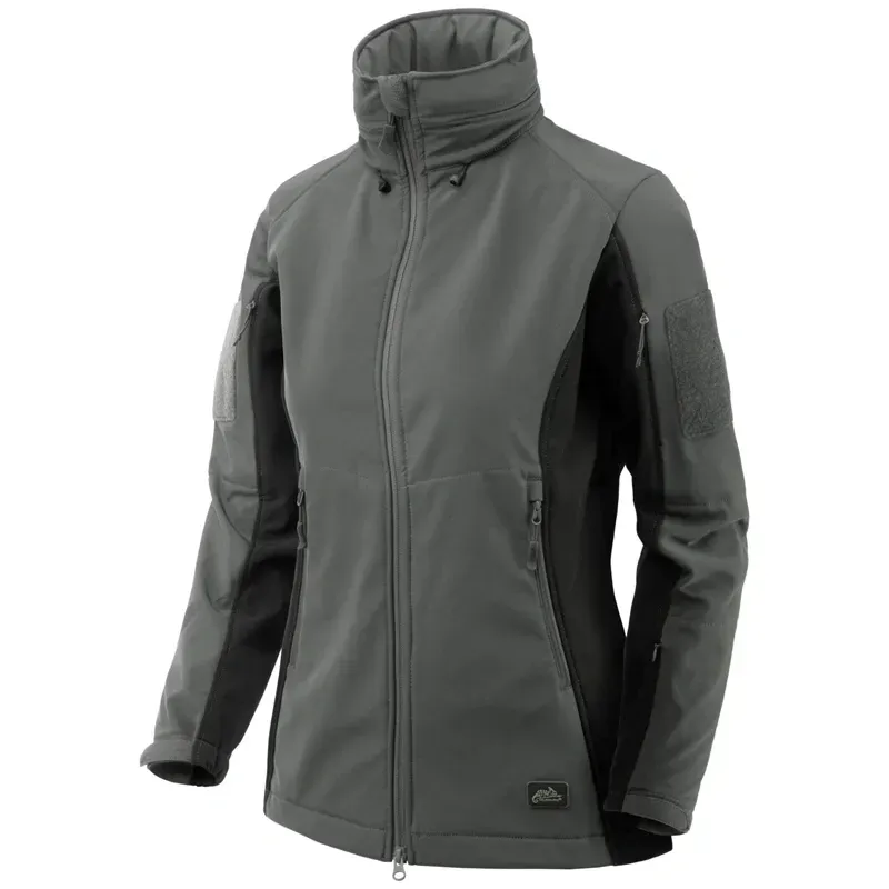 HELIKON-TEX ЖЕНСКАЯ КУРТКА HELIKON GUNFIGHTER SOFTSHELL GREY/BLACK KU-GUW-FM-3501A
